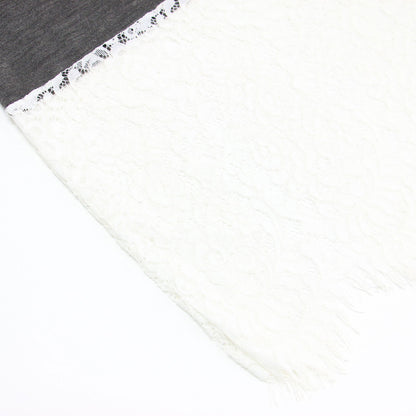 24秋冬 レース コンビ ニット セット ワンピース / キャミソール チュニック ロング Vネック 長袖 ウール