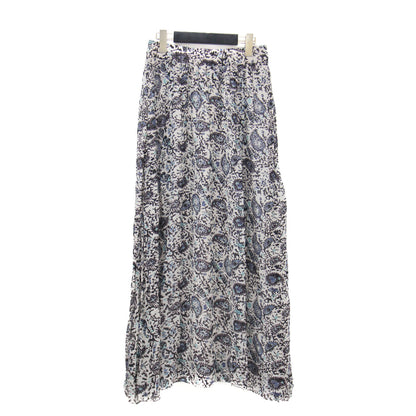 ペイズリー柄 ロングスカート / マキシ フレア ウエストゴム プリント 総柄