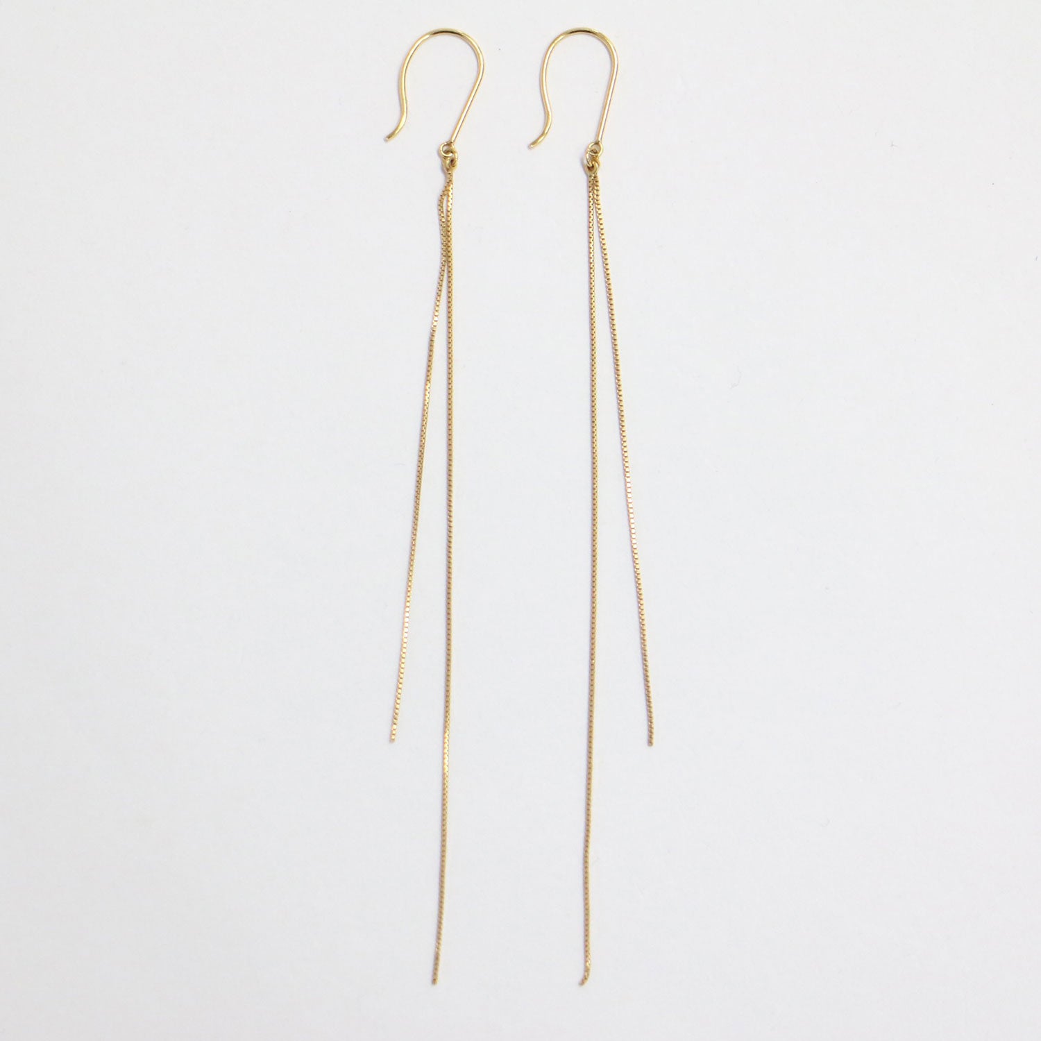 K18 チェーン ピアス / SOPHISTICATED VINTAGE Gold line earrings