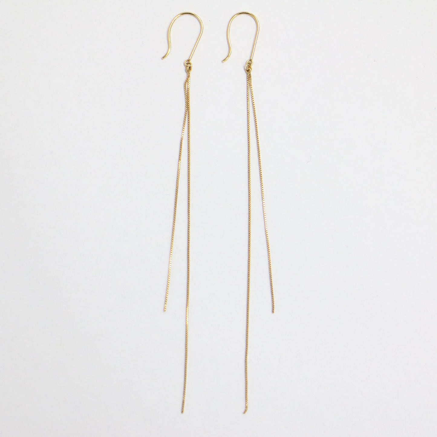 K18 チェーン ピアス / SOPHISTICATED VINTAGE Gold line earrings Short