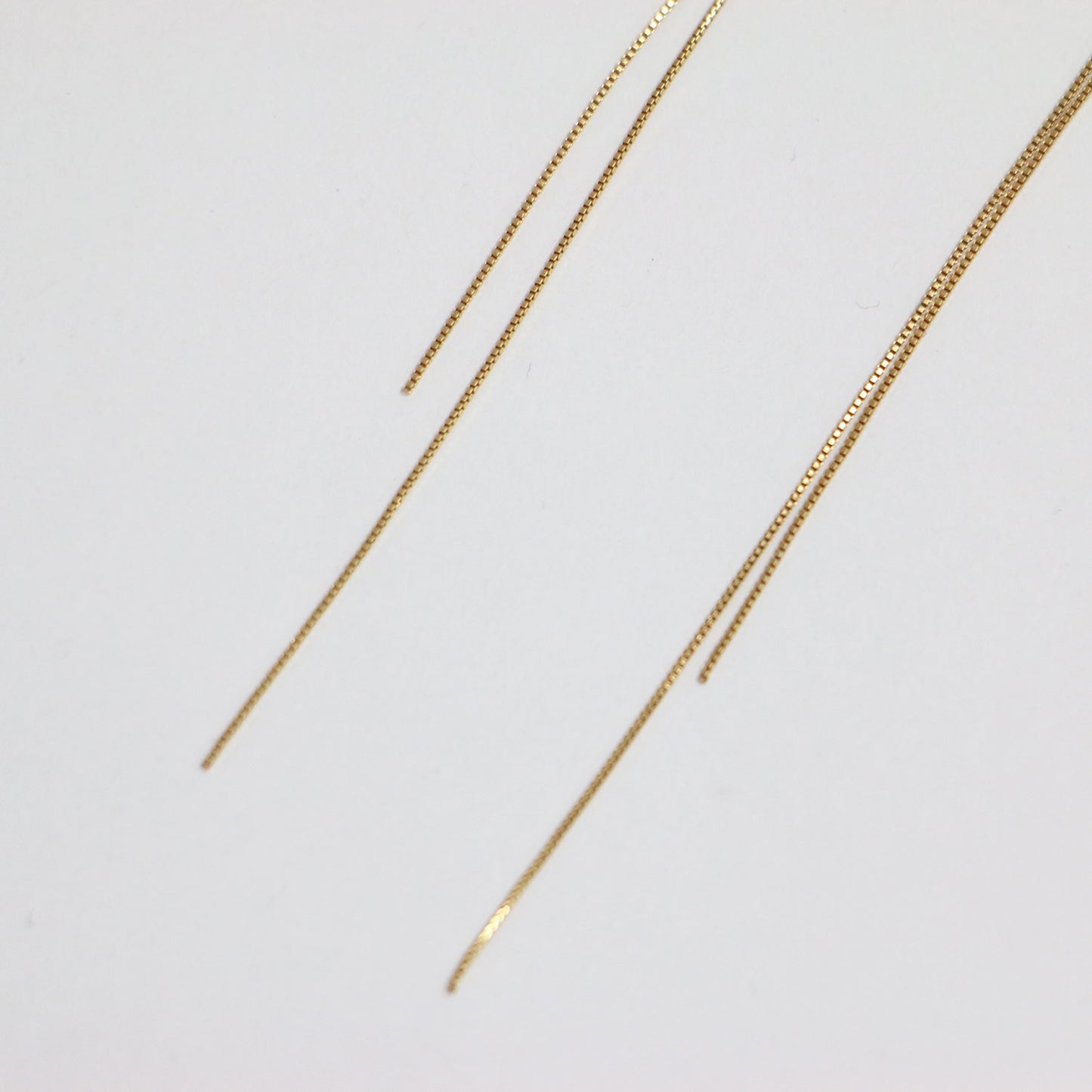 K18 チェーン ピアス / SOPHISTICATED VINTAGE Gold line earrings Short