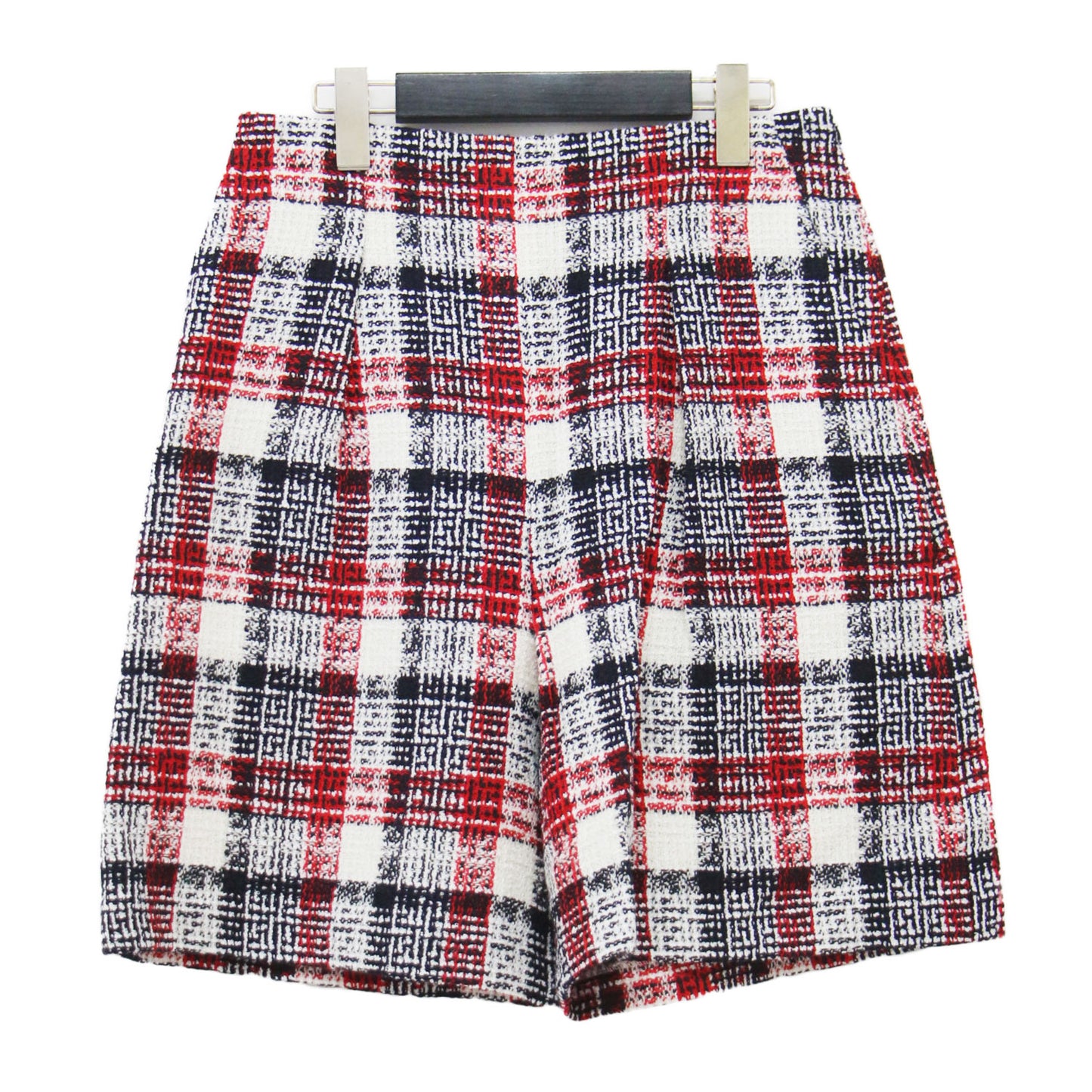 22秋冬 ループツイード チェック ショートパンツ / ひざ丈 Aライン タック ウール