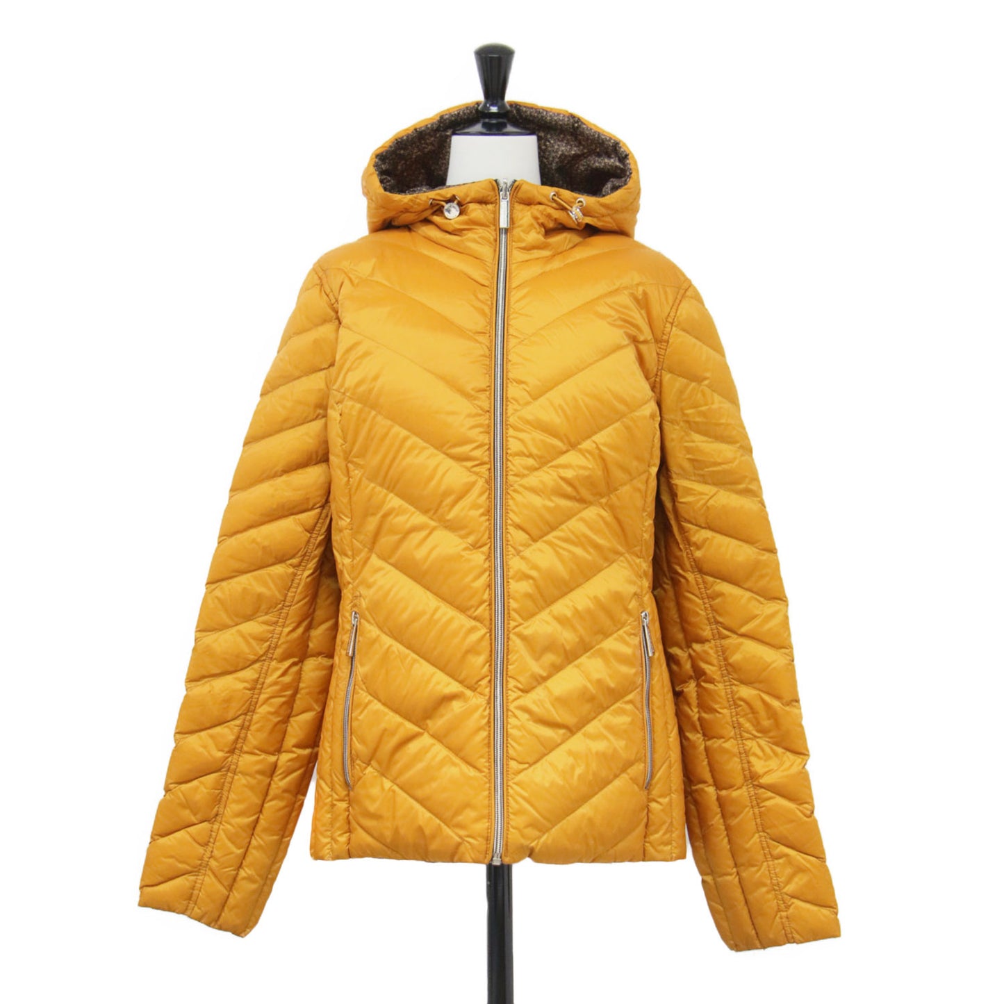 22秋冬 リバーシブル ダウン ジャケット / ブルゾン ショート丈 フード付き MKロゴ