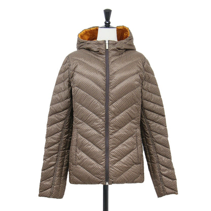 22秋冬 リバーシブル ダウン ジャケット / ブルゾン ショート丈 フード付き MKロゴ