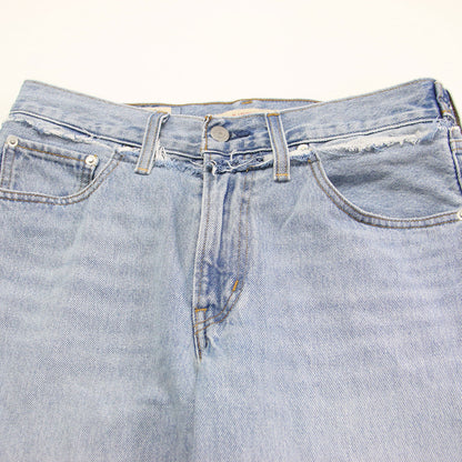 × SLOBE 別注 25秋冬 XL straight デニムパンツ / ワイド ストレート カットオフ コットン