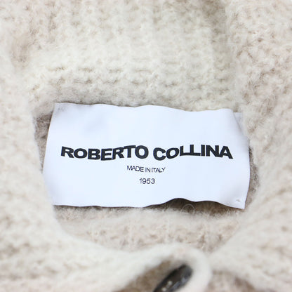 23秋冬 ビッグカラー ロング カーディガン / ニット 長袖 襟付き グラデーション ウール