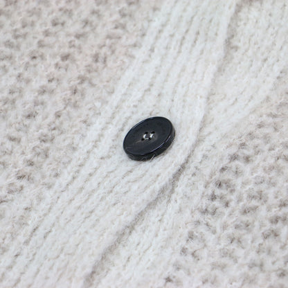 23秋冬 ビッグカラー ロング カーディガン / ニット 長袖 襟付き グラデーション ウール