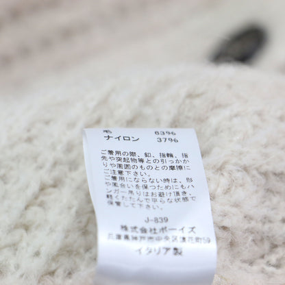 23秋冬 ビッグカラー ロング カーディガン / ニット 長袖 襟付き グラデーション ウール