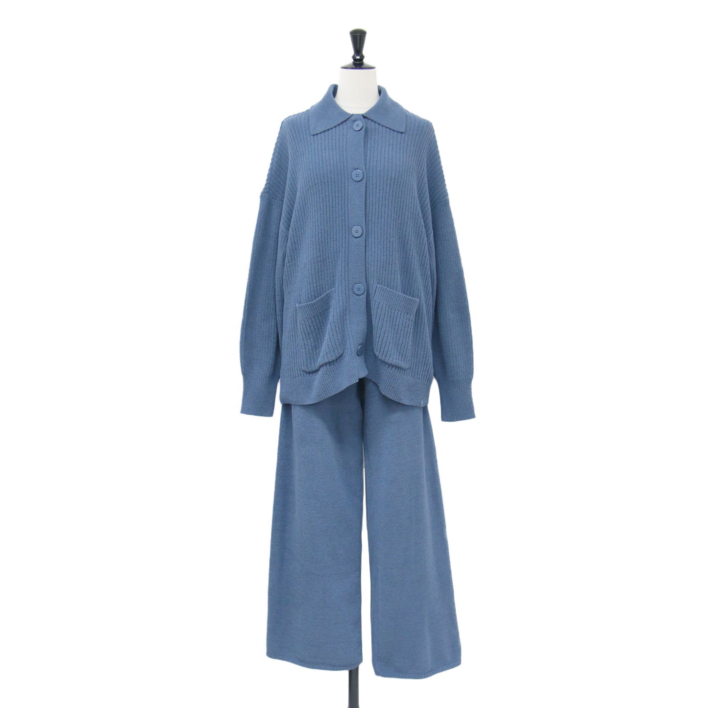 25春夏 コージー ニット ライト カーディガン タンクトップ パンツ セット / ルームウェア リブ