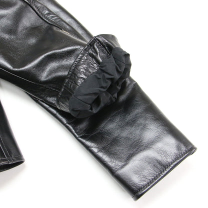 レザー ライダース ジャケット / ブルゾン ショート丈 牛革