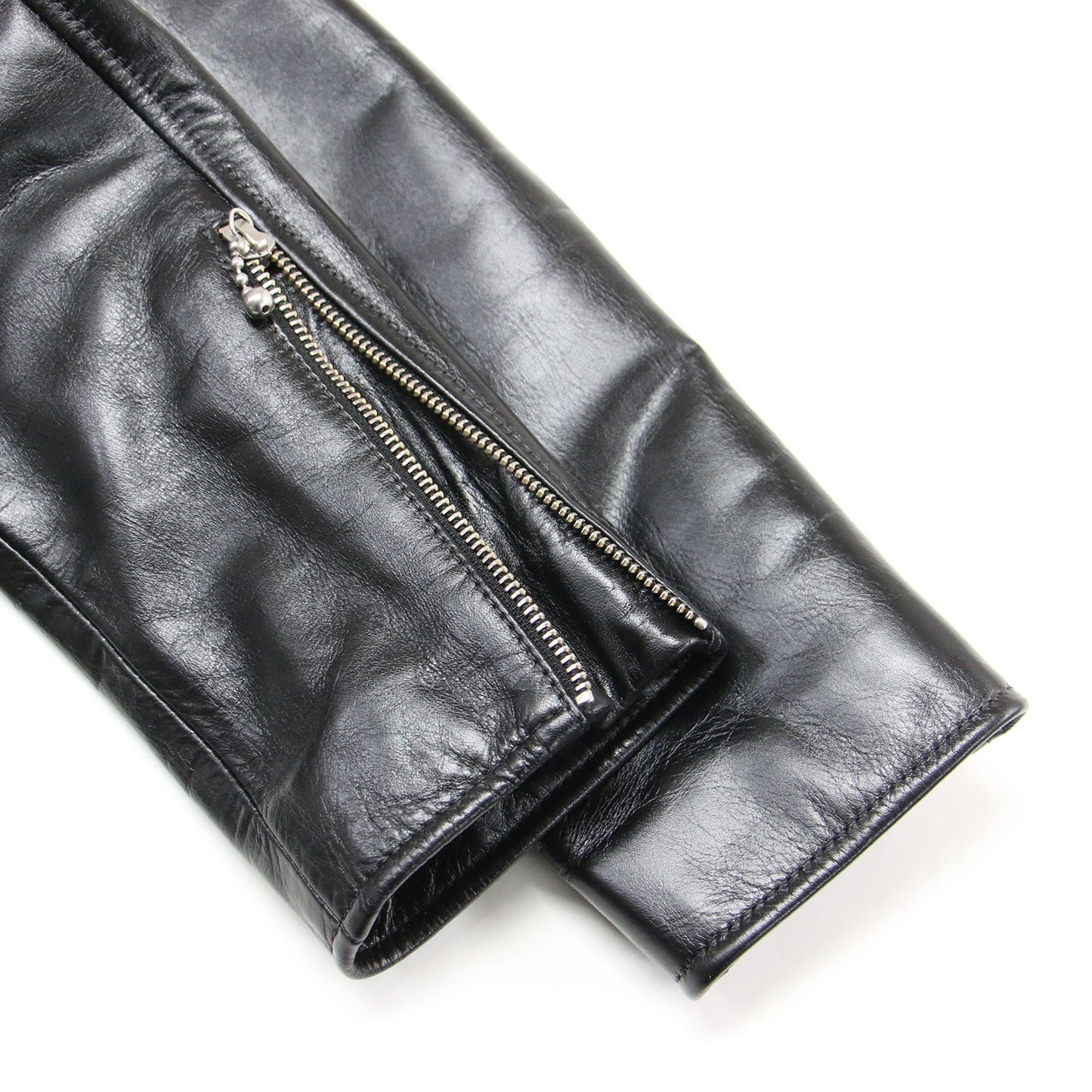 レザー ライダース ジャケット / ブルゾン ショート丈 牛革