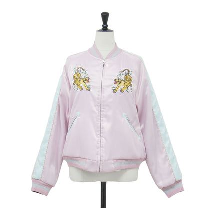 リバーシブル スカジャン / SOUVENIR JACKET ブルゾン ショート丈 リブ 刺繍 サテン