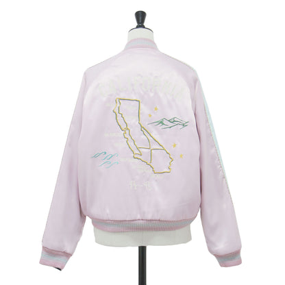 リバーシブル スカジャン / SOUVENIR JACKET ブルゾン ショート丈 リブ 刺繍 サテン