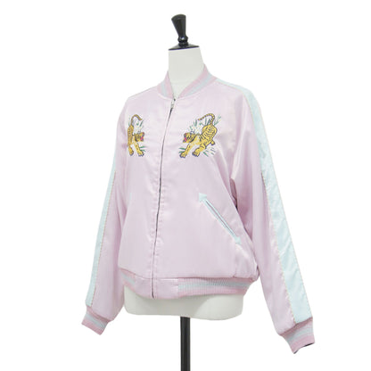 リバーシブル スカジャン / SOUVENIR JACKET ブルゾン ショート丈 リブ 刺繍 サテン