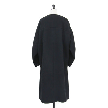 ウール ビーバー ロング コート / Beaver Coat ノーカラー オーバーサイズ