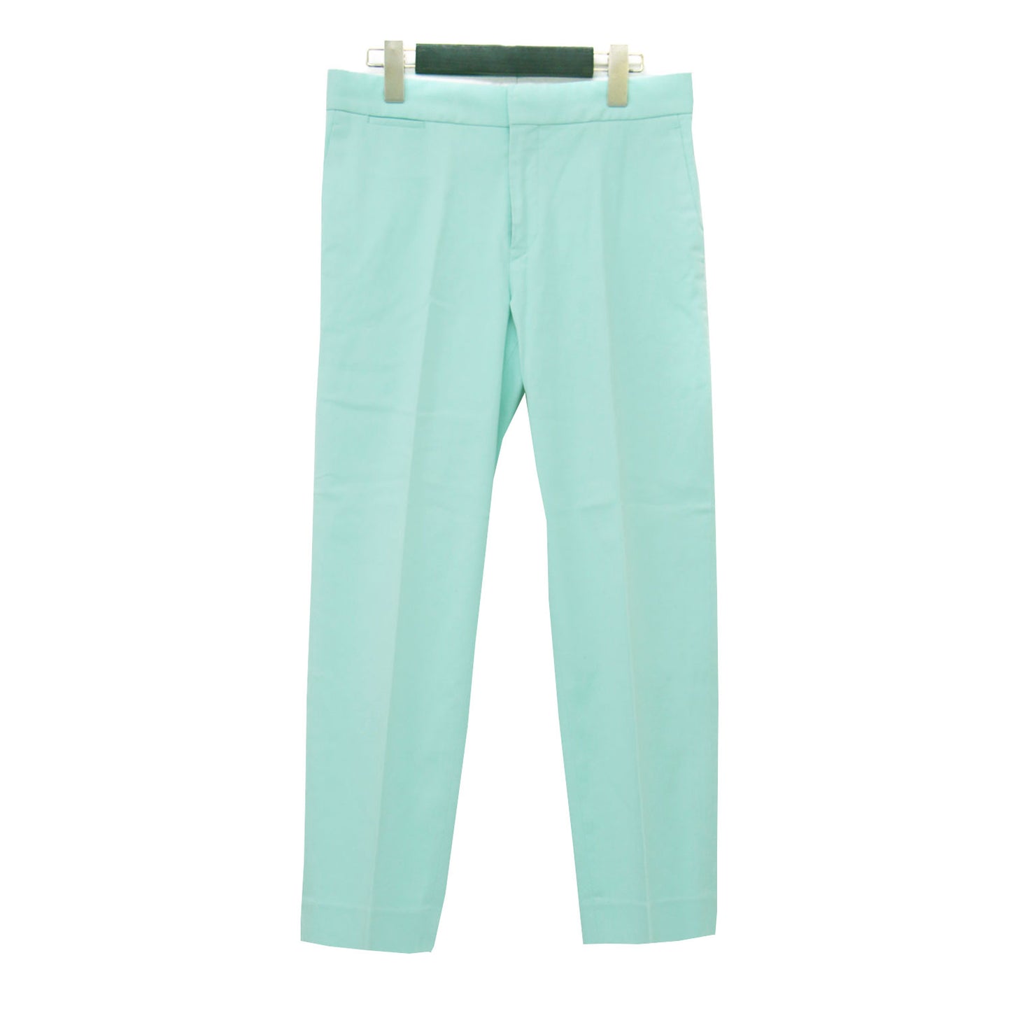 コットン ツイル スリム パンツ / スラックス テーパード ストレッチ