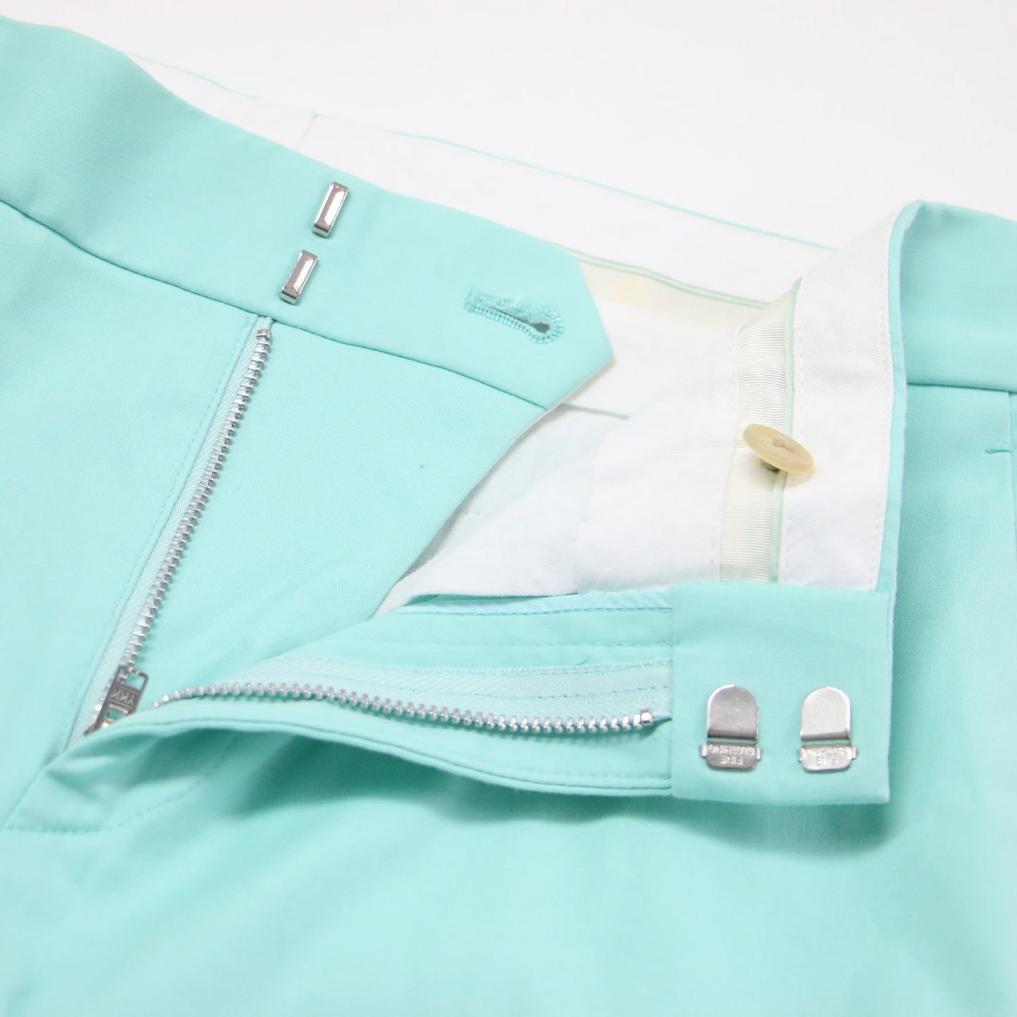 コットン ツイル スリム パンツ / スラックス テーパード ストレッチ