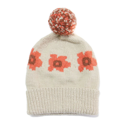 24秋冬 ポピー柄 ニットキャップ / Double Cuff Cap JPNYC Poppy 帽子 ポンポン 花柄 ウール