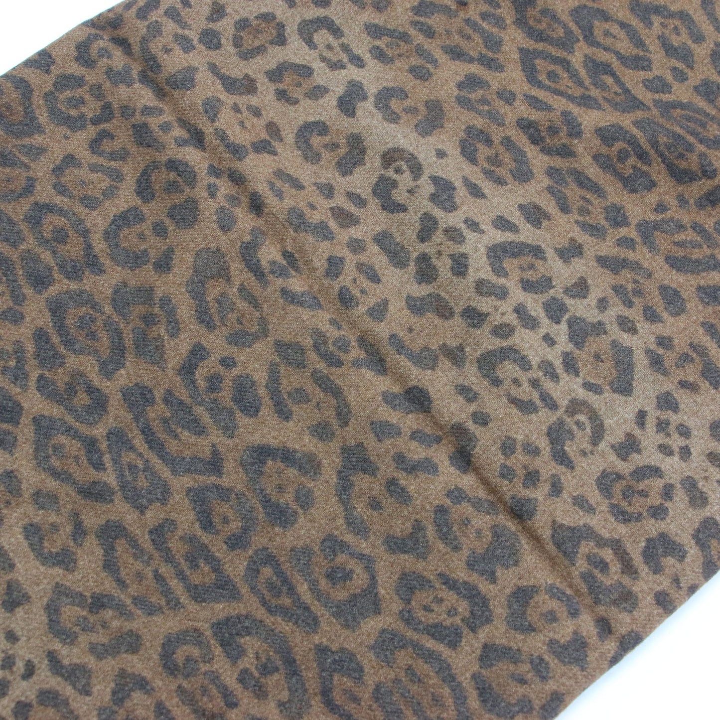 ウール カシミヤ リバーシブル ストール / マフラー 大判 レオパード チェーン プリント 総柄