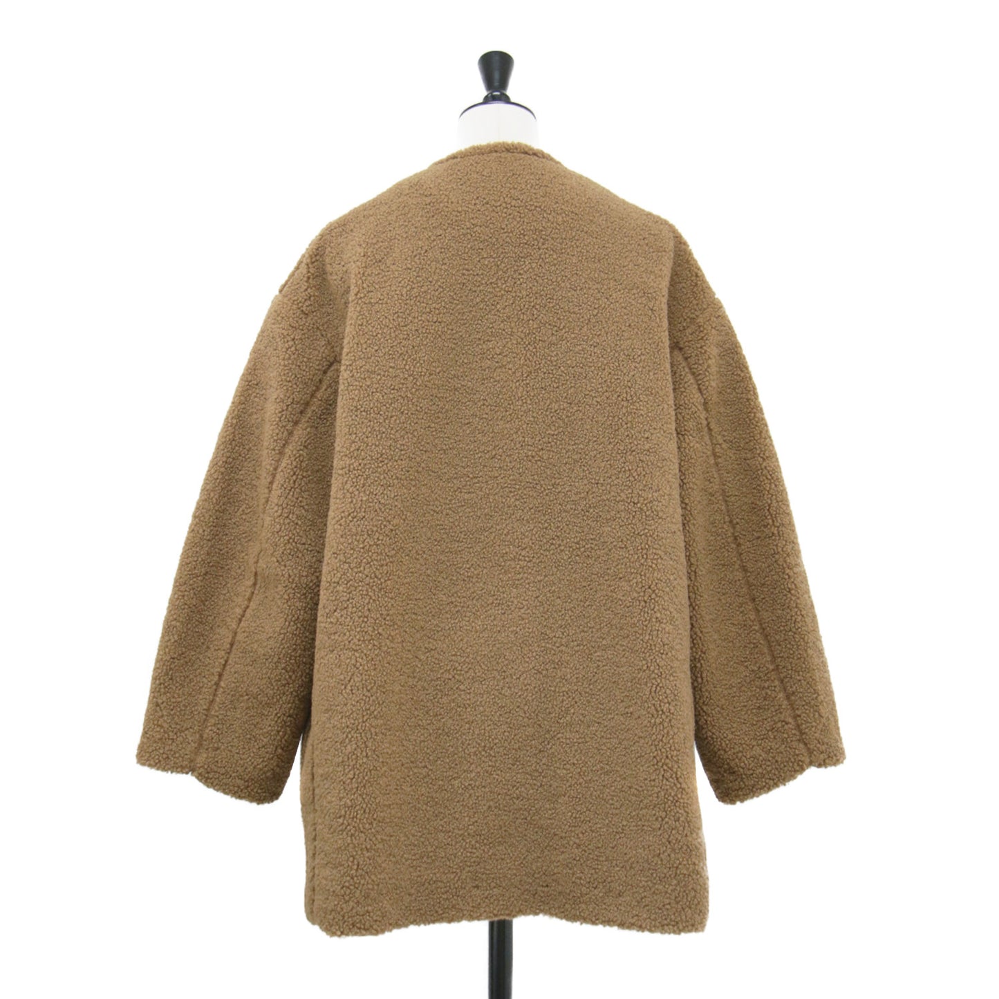 23秋冬 エコペル ボアハーフコート / ECOPEL ジャケット ミドル丈 Vネック 長袖 ワイド フロントポケット