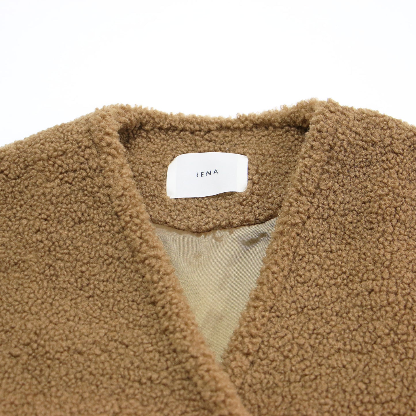 23秋冬 エコペル ボアハーフコート / ECOPEL ジャケット ミドル丈 Vネック 長袖 ワイド フロントポケット