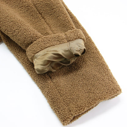 23秋冬 エコペル ボアハーフコート / ECOPEL ジャケット ミドル丈 Vネック 長袖 ワイド フロントポケット