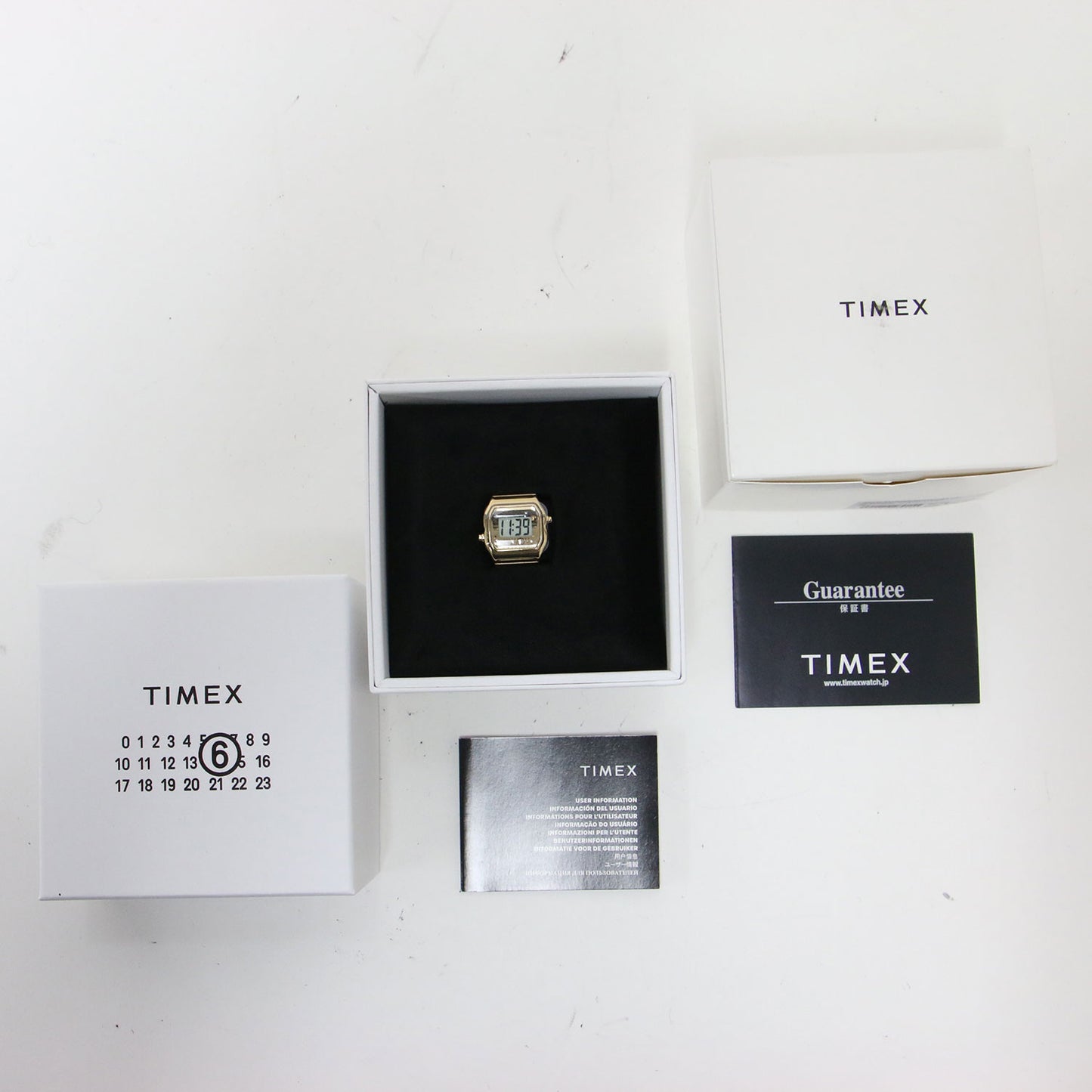 × TIMEX 25秋冬 リングウォッチ / T80 RING WATCH 指輪 メタリック ロゴ デジタル 時計