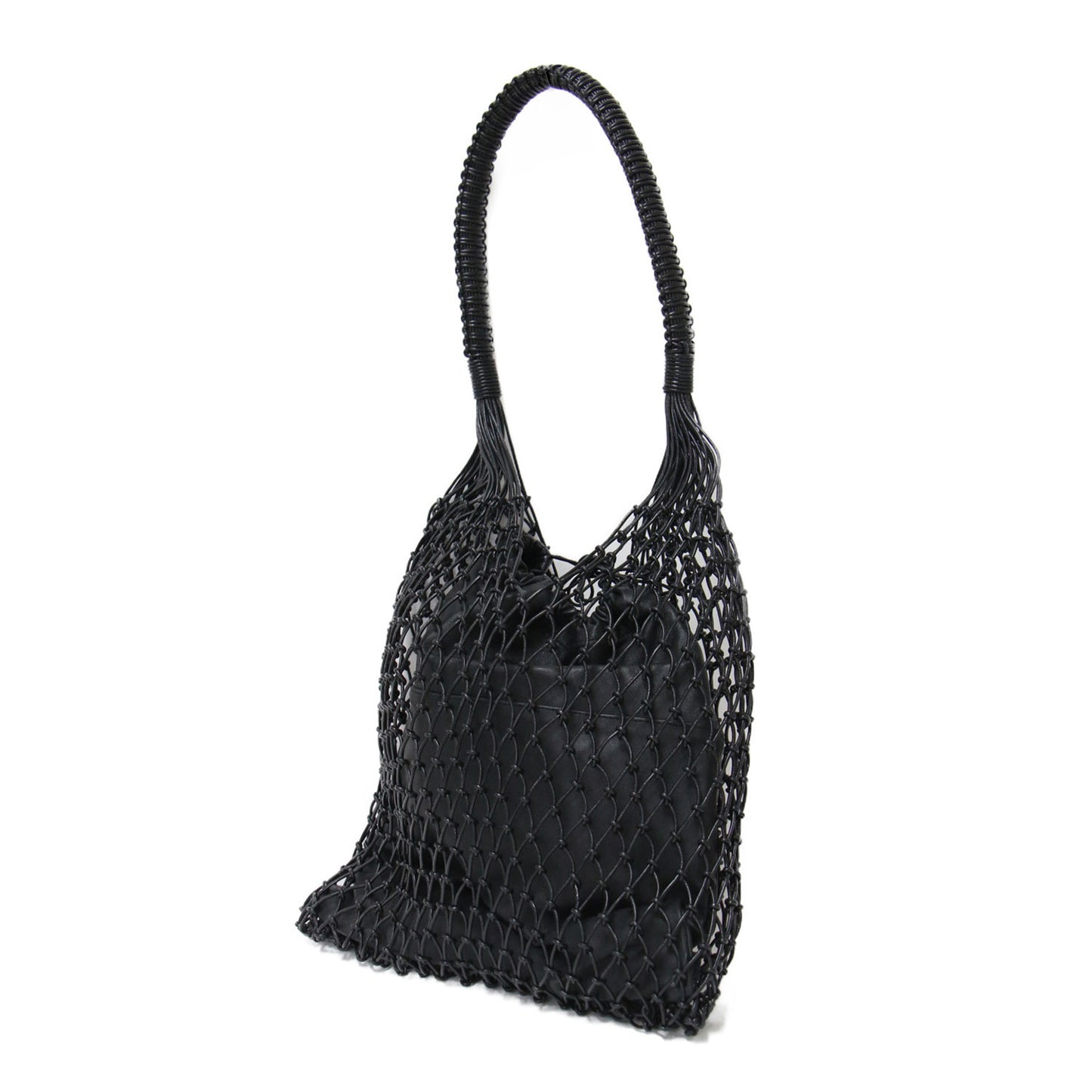 レザー ワンショルダー メッシュバッグ / BANGALORE W HANDLES ハンドバッグ トート 巾着 本革