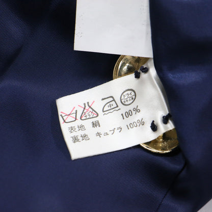 花柄 水彩 ノーカラージャケット スカート スーツ / セットアップ 長袖 総柄 Vネック 金ボタン スリット 膝丈 シルク