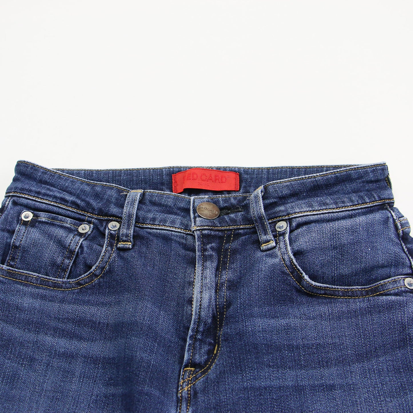 30周年 アンクル スリムテーパード ハイライズ デニム パンツ / Anniversary カーブベルト ストレッチ コットン