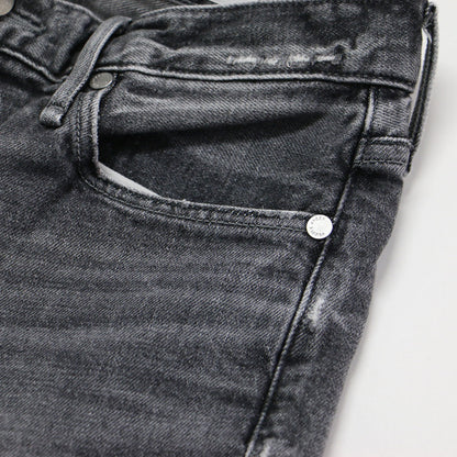 ステラ デニム パンツ / THE STELLA テーパードシルエット アンクル丈 ストレッチ ダメージ加工 コットン