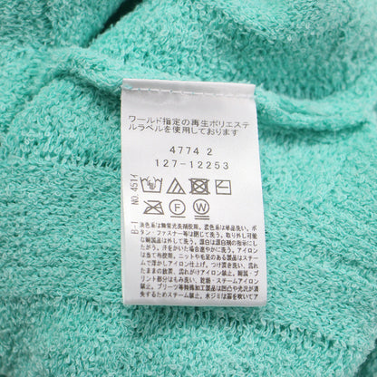 25春夏 フリンジ ジャカードニット / プルオーバー 長袖 クルーネック ドロップショルダー スリット パイル地 コットン