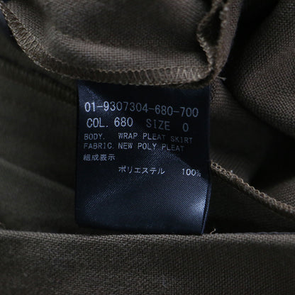 アシンメトリープリーツ スカート / NEW.POLY.PLEAT WRAP.PLEAT ラッププリーツ ロング丈 ミディ丈