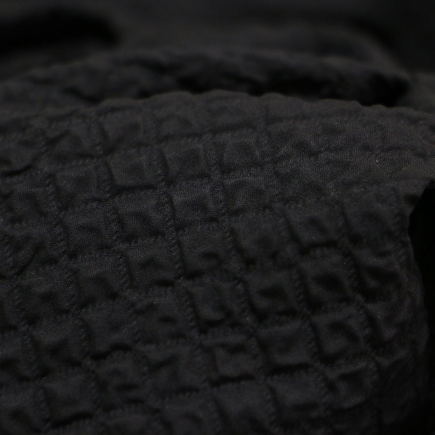 22秋冬 ふくれジャガード ボリュームワンピース / ドレス 長袖 タックスリーブ 膝丈 ハーフジップ フレア Aライン