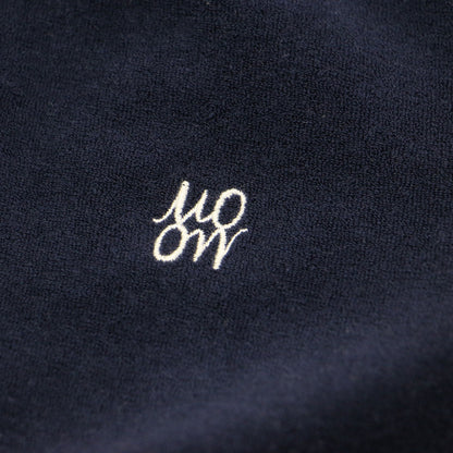 25秋冬 パイル クルーネック Tシャツ / プルオーバー 半袖 クロップド丈 クルーネック コンパクト ロゴ 刺繍 パイピング UVカット