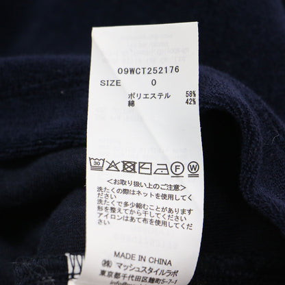 25秋冬 パイル クルーネック Tシャツ / プルオーバー 半袖 クロップド丈 クルーネック コンパクト ロゴ 刺繍 パイピング UVカット