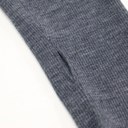 23秋冬 リブ タートル / ニット プルオーバー 長袖 コンパクトシルエット サムホール ファインメリノウール