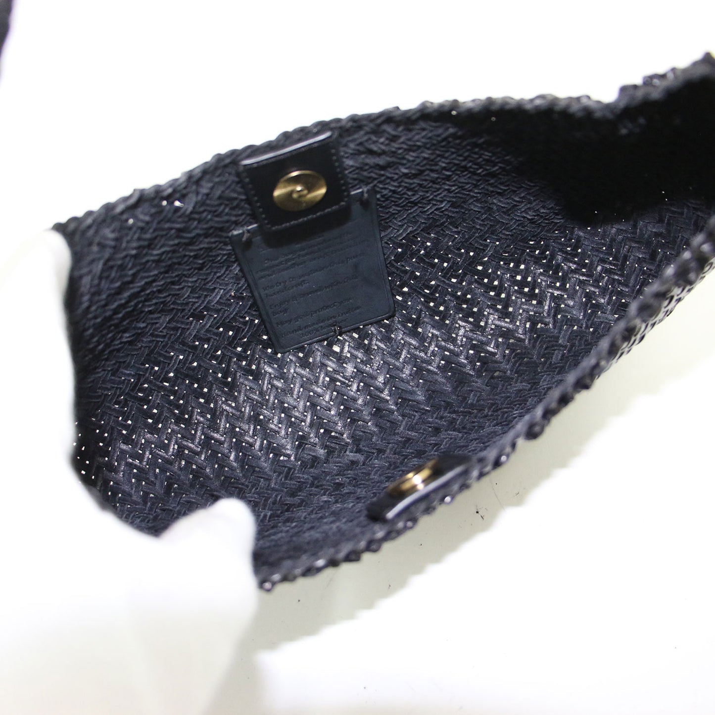 ノヴァ ルナ レザーワンショルダーバッグ / ハーフムーン 肩掛け メッシュ 編み込み