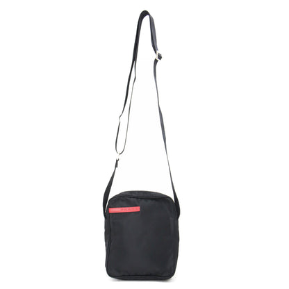 ナイロン ミニ ショルダーバッグ / ポシェット ロゴ 長方形