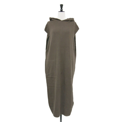 25春夏 ハイバルキー フーディ ワンピース / ニットワンピース ロング丈 ストレート リブ