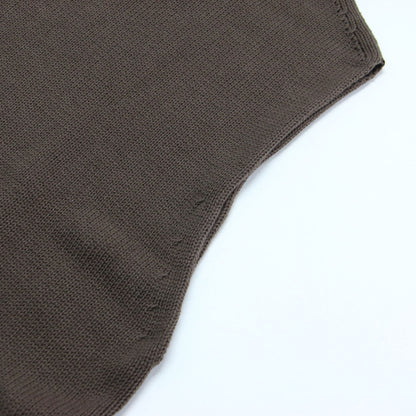 25春夏 ハイバルキー フーディ ワンピース / ニットワンピース ロング丈 ストレート リブ