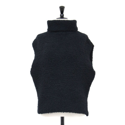 23秋冬 タートルネック ボア ベスト / Shearling Turtle Vest プルオーバー ノースリーブ ドロップショルダー ウール
