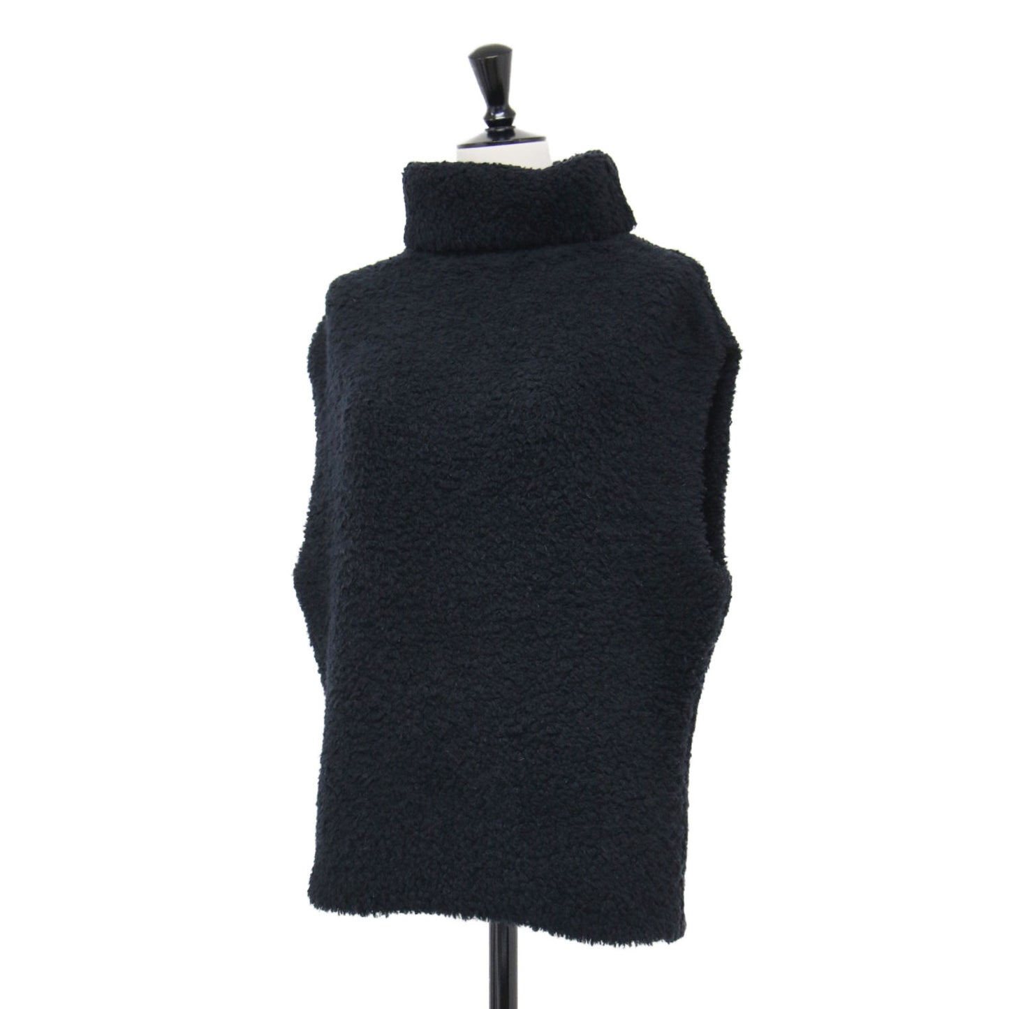 23秋冬 タートルネック ボア ベスト / Shearling Turtle Vest プルオーバー ノースリーブ ドロップショルダー ウール