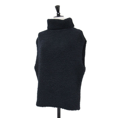 23秋冬 タートルネック ボア ベスト / Shearling Turtle Vest プルオーバー ノースリーブ ドロップショルダー ウール