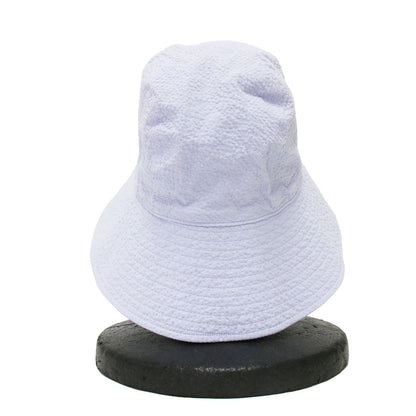 23春夏 シアサッカー バルーン ハット / SEERSUCKER BALLOON HAT 帽子 キャペリン リボン 凹凸 ステッチ コットン ウォッシャブル