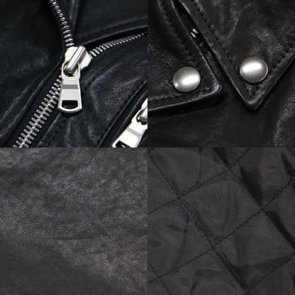 レザー ライダースジャケット / HARL LEATHER SONNY ブルゾン ジップアップ 長袖 キルティング ラムレザー