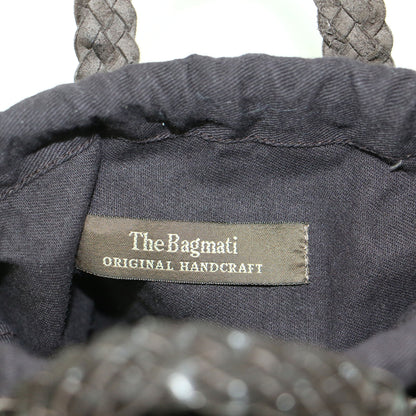 × THE BAGMATI 別注 25秋冬 ショルダー付き レザー編みバッグ / SHOULDER leather ハンドバッグ 2way 巾着 レザー コットン