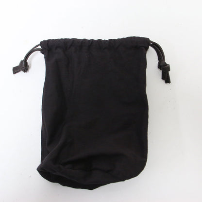 × THE BAGMATI 別注 25秋冬 ショルダー付き レザー編みバッグ / SHOULDER leather ハンドバッグ 2way 巾着 レザー コットン