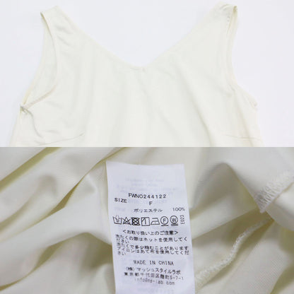24秋冬 シアーレースニットワンピース / ドレス 透かし編み クルーネック 長袖 バックリボン 前後 2way モヘア ウール