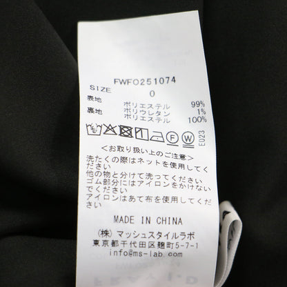 25春夏 クレープサテン プリント ワンピース / ロング丈 長袖 Vネック フレアシルエット シャーリング リボン